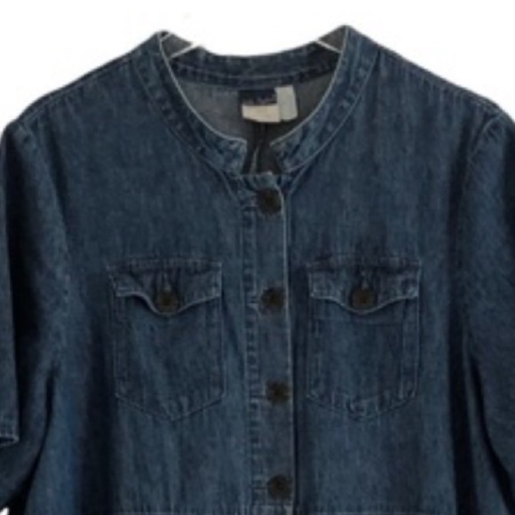 Ulla Popken Denim Button Front Short Sleeve Dress US 16/18 - Picture 6 of 6